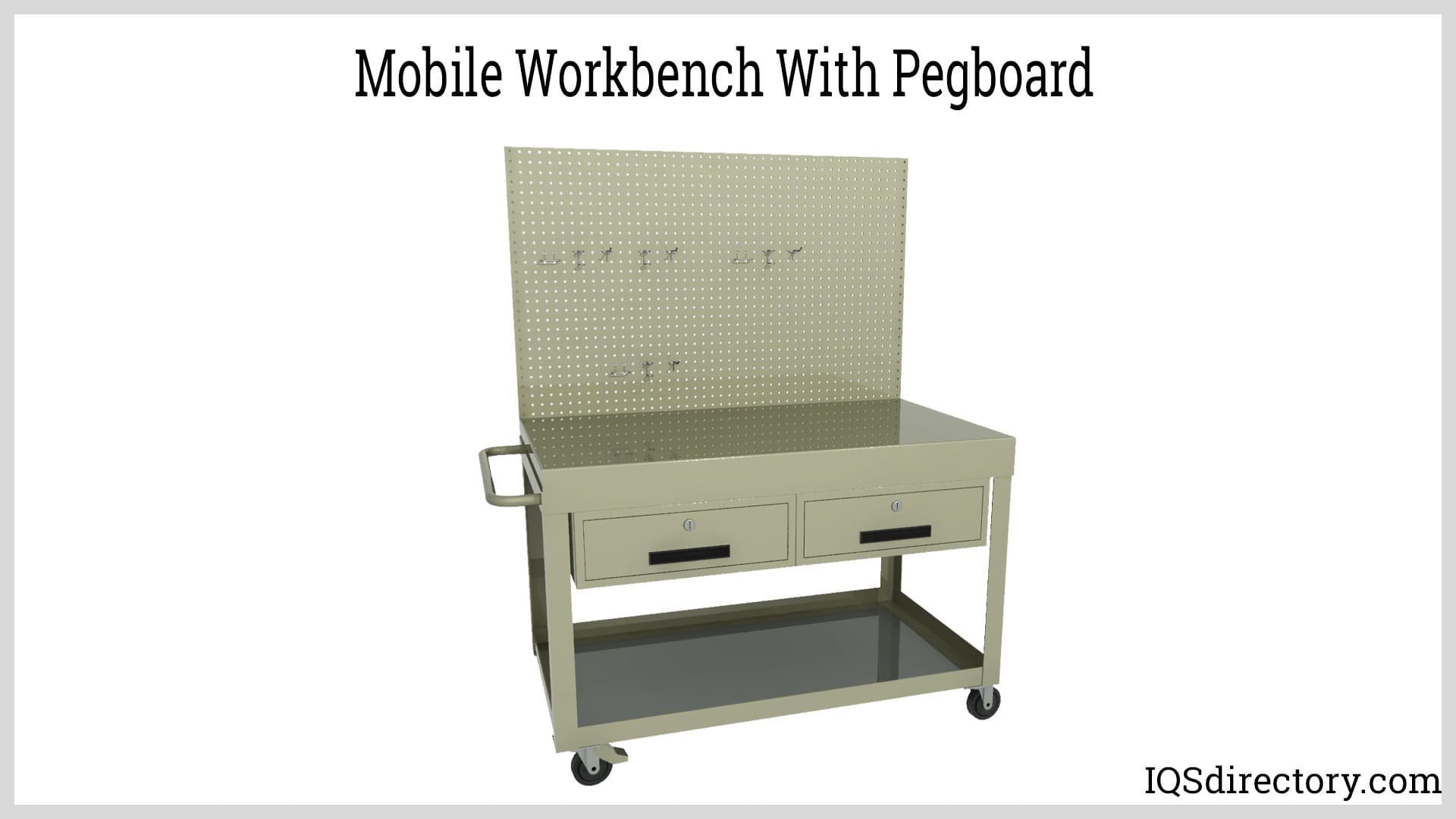 Mobile Workbench With Pegboard